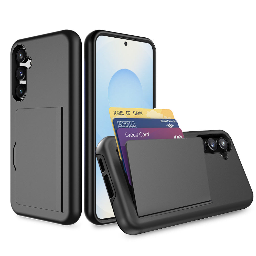 Telefoonhoesje Geschikt voor Samsung
  Galaxy S25 Plus sterk TPU met pasjeshouder - TPU strong case with card slot -
  Zwart