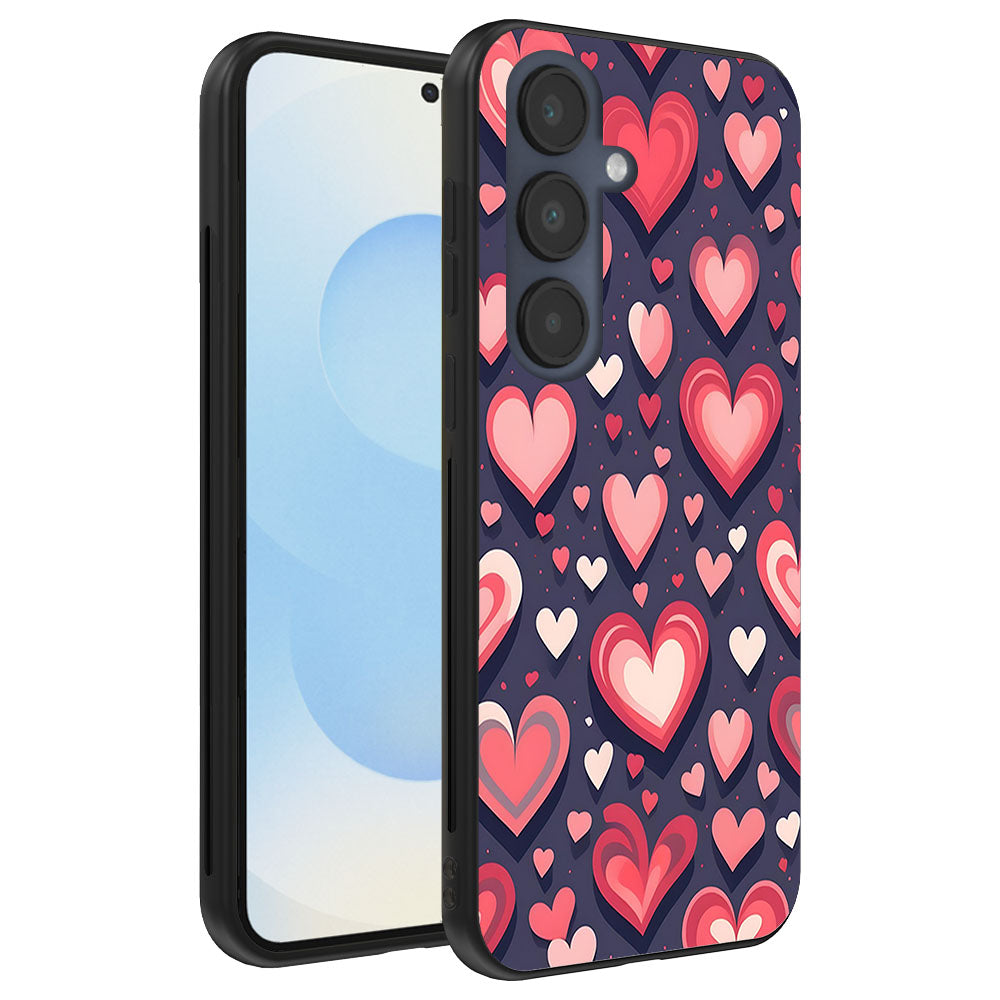 Telefoonhoesje
  Geschikt voor Samsung Galaxy S25 met Hartjes Opdruk - TPU Backcover Case With
  Heart Design
