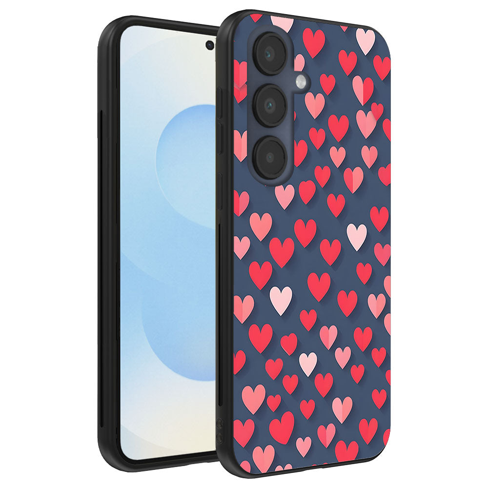 Telefoonhoesje
  Geschikt voor Samsung Galaxy S25 met Roze en Rode Hartjes Opdruk - TPU
  Backcover Case With Rosé and Red Heart Design