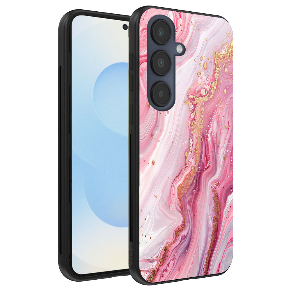 Telefoonhoesje
  Geschikt voor Samsung Galaxy S25 met marmer opdruk - TPU backcover case
  marble design - Roze