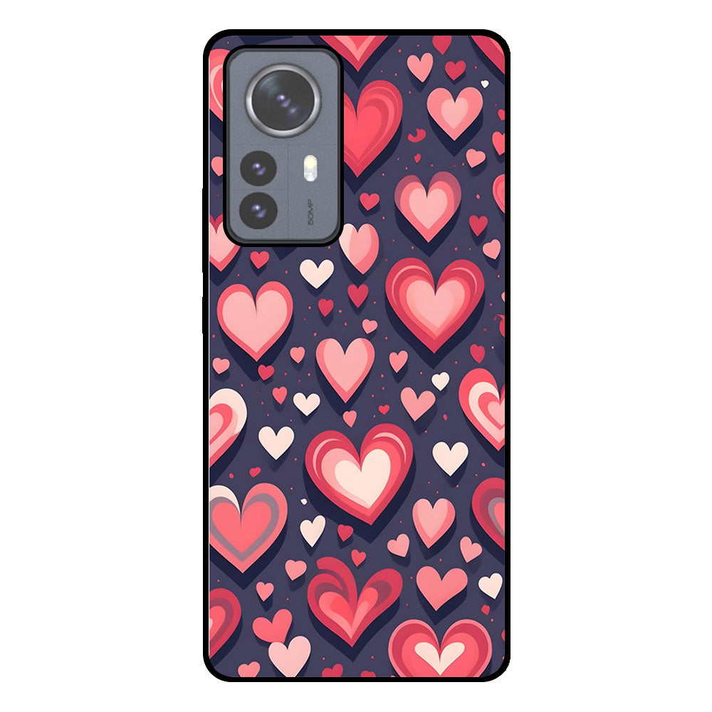 Telefoonhoesje
  Geschikt voor Xiaomi 12 Pro met Hartjes Opdruk - TPU Backcover Case With
  Heart Design