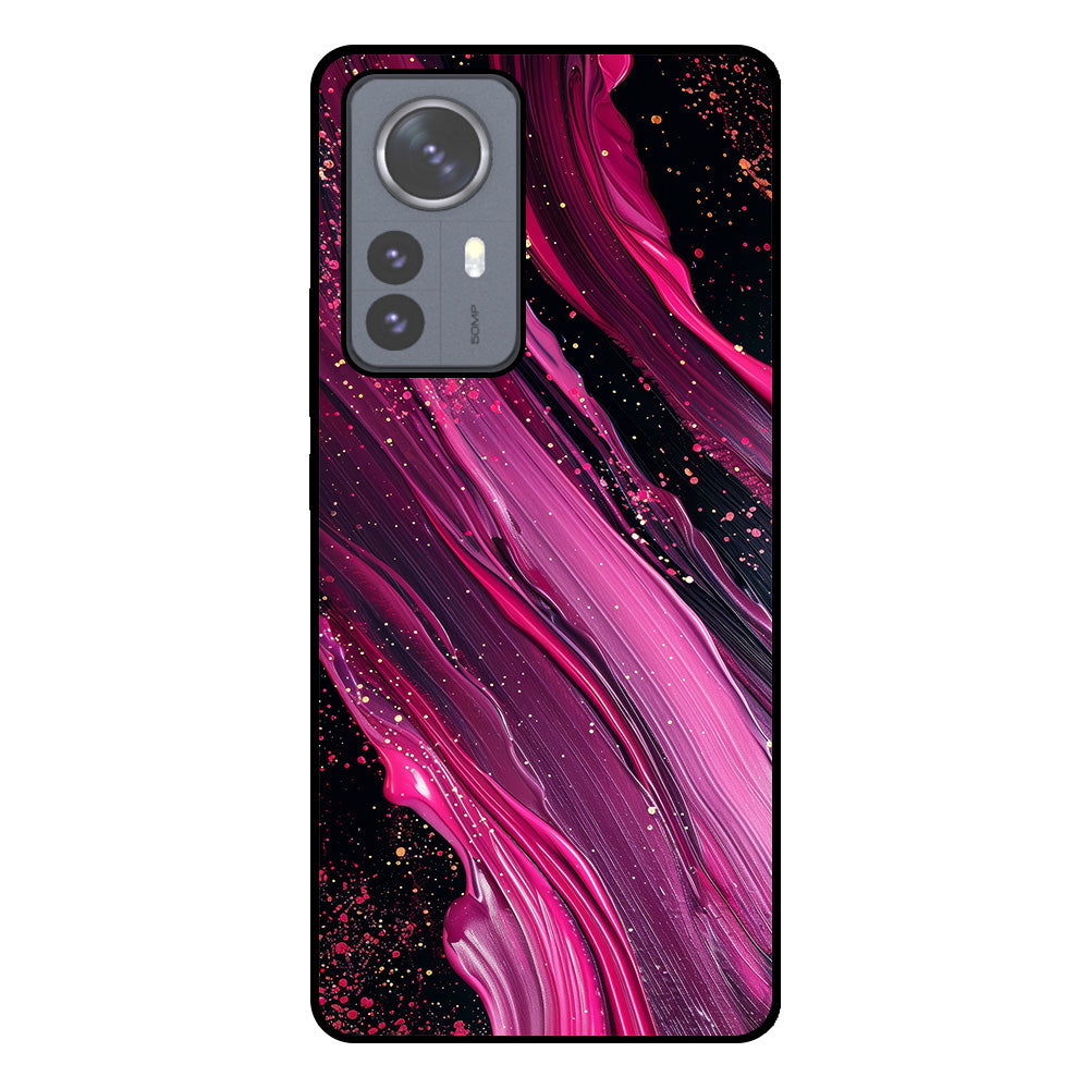Telefoonhoesje
  Geschikt voor Xiaomi 12 Pro met marmer opdruk - TPU backcover case marble
  design - Paars Roze