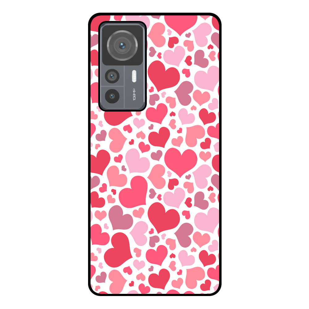 Telefoonhoesje Geschikt voor
  Xiaomi 12T / 12T Pro met Hartjes Print - Hearts Design TPU Backcover Case -
  Kinder Hoesje met Hartjes Design