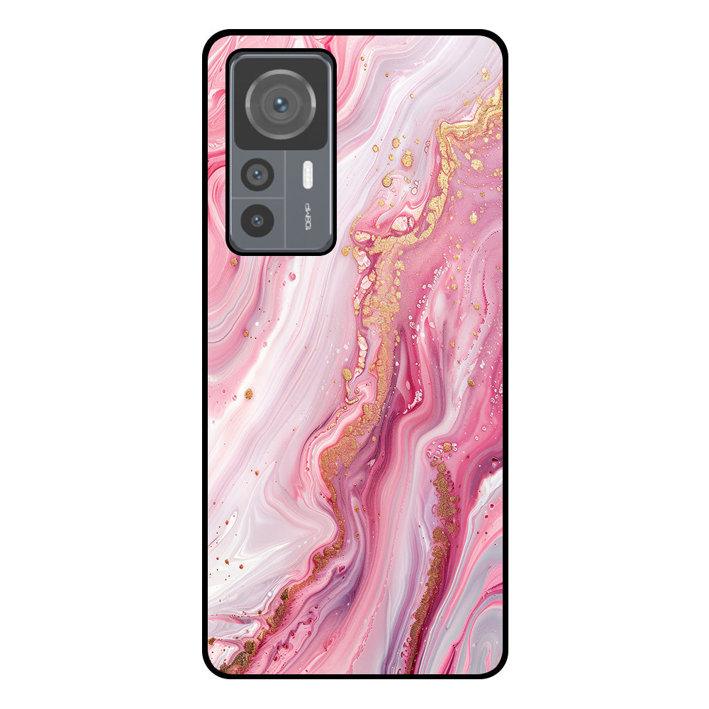 Telefoonhoesje
  Geschikt voor Xiaomi 12T / 12T Pro met marmer opdruk - TPU backcover case
  marble design - Roze