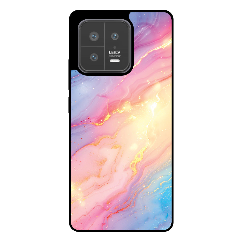 Telefoonhoesje
  Geschikt voor Xiaomi 13 met Regenboog Glitter Marmer Opdruk - TPU Backcover
  Case Rainbow Glitter Marble Design