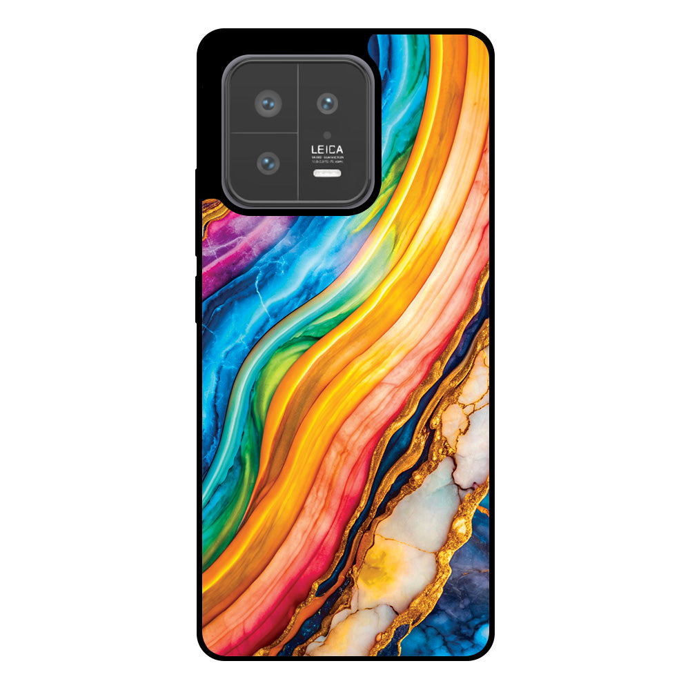 Telefoonhoesje
  Geschikt voor Xiaomi 13 met Regenboog Goud Marmer Opdruk - TPU Backcover Case
  Rainbow Gold Marble Design