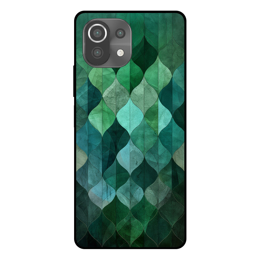Telefoonhoesje Geschikt voor Xiaomi Mi 11 Lite met
  groene bladeren opdruk - TPU backcover case green leafs design