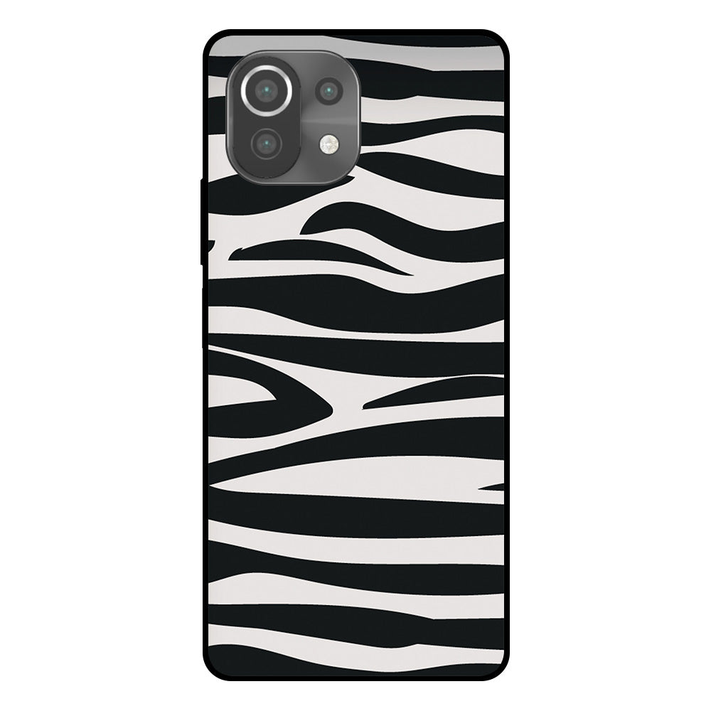 Telefoonhoesje Geschikt voor Xiaomi Mi 11 Lite met
  zebra opdruk - TPU backcover case zebra design - Zwart Wit