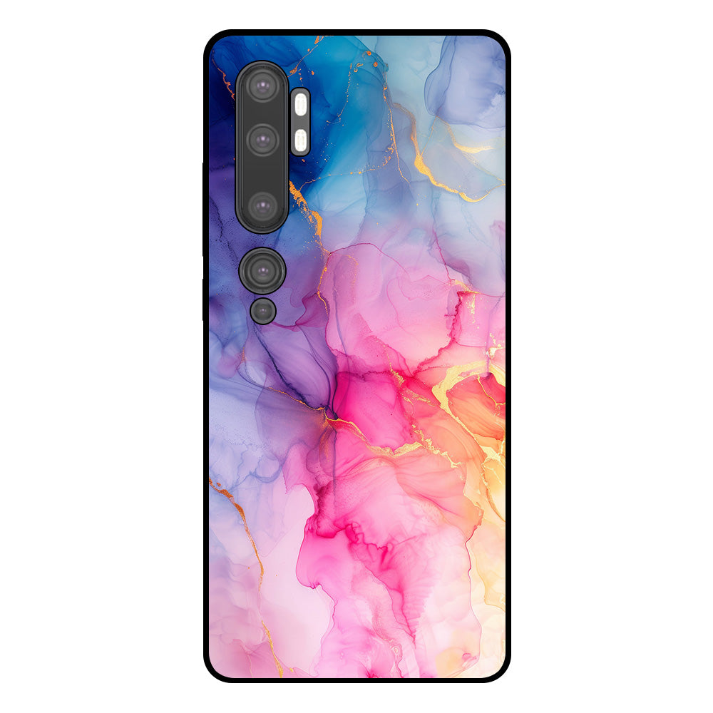 Telefoonhoesje Geschikt voor Xiaomi Mi Note 10 / 10
  Pro met marmer opdruk - TPU backcover case marble design - Regenboog