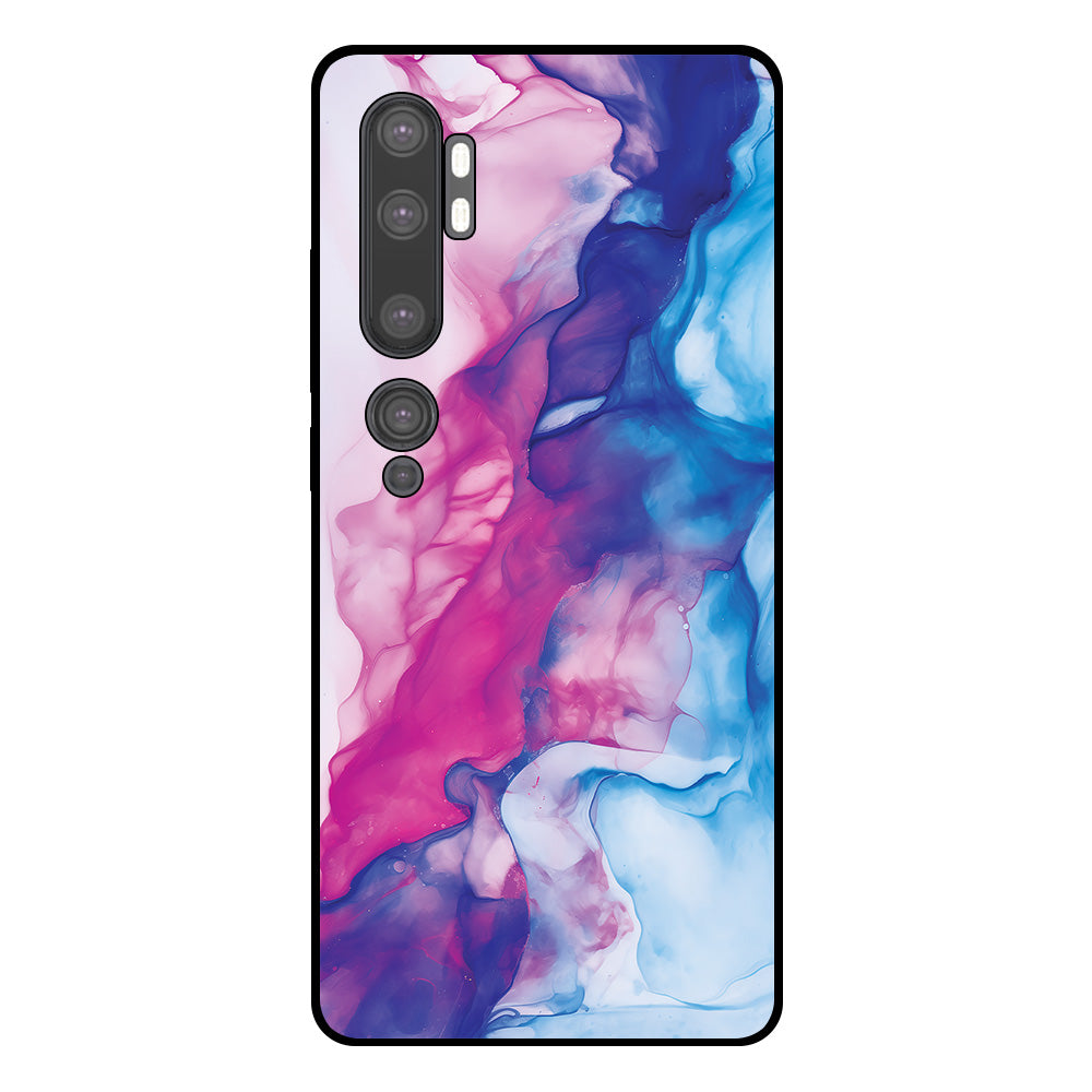 Telefoonhoesje Geschikt voor Xiaomi Mi Note 10 / 10
  Pro met Roze Blauw Marmer Opdruk - TPU Backcover Case Rose Blue Marble Design