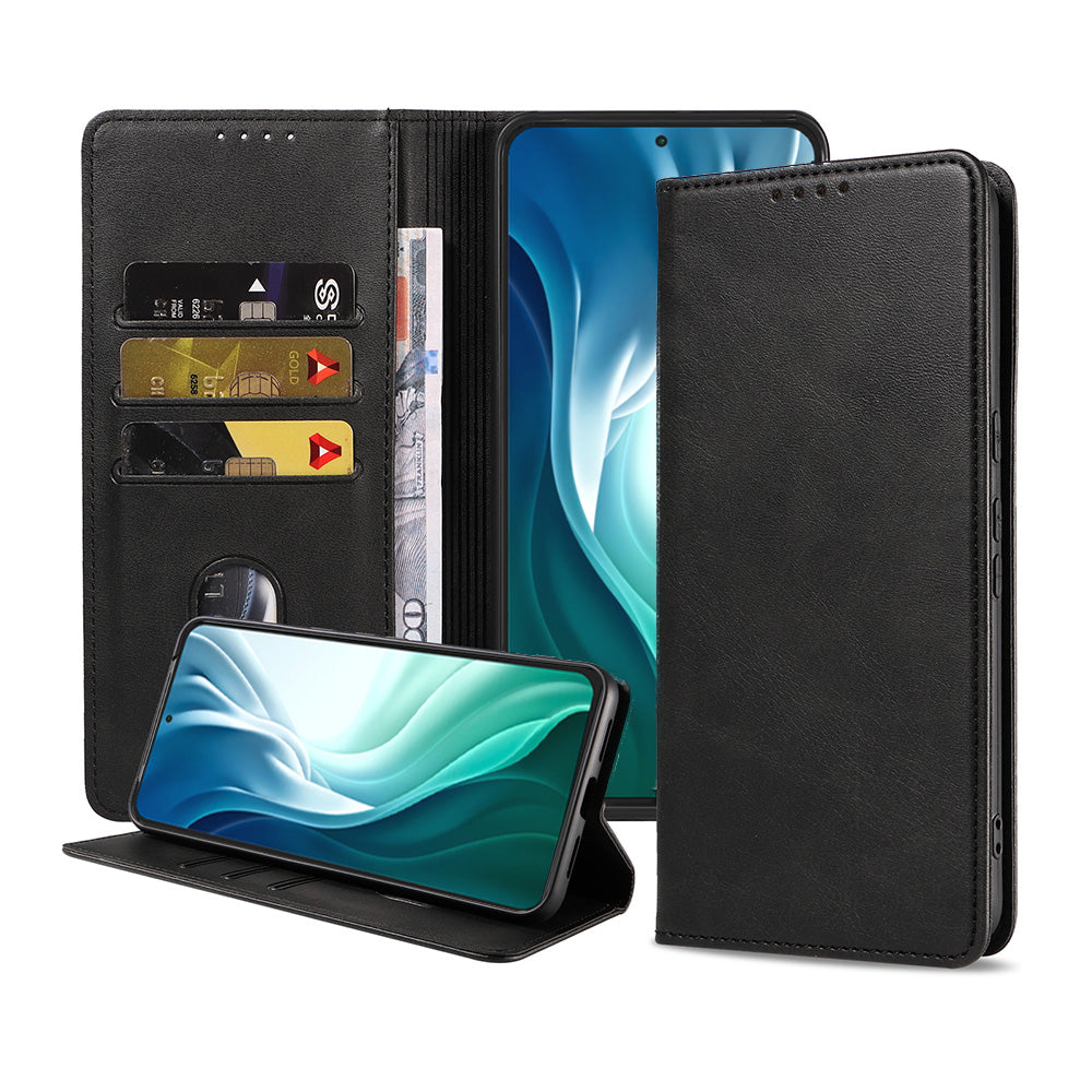 Telefoonhoesje geschikt voor Xiaomi Mi
  11i kunstleren Hoesje met Magnetische sluiting en Pasjeshouders Book Case met
  Klepje - Zwart