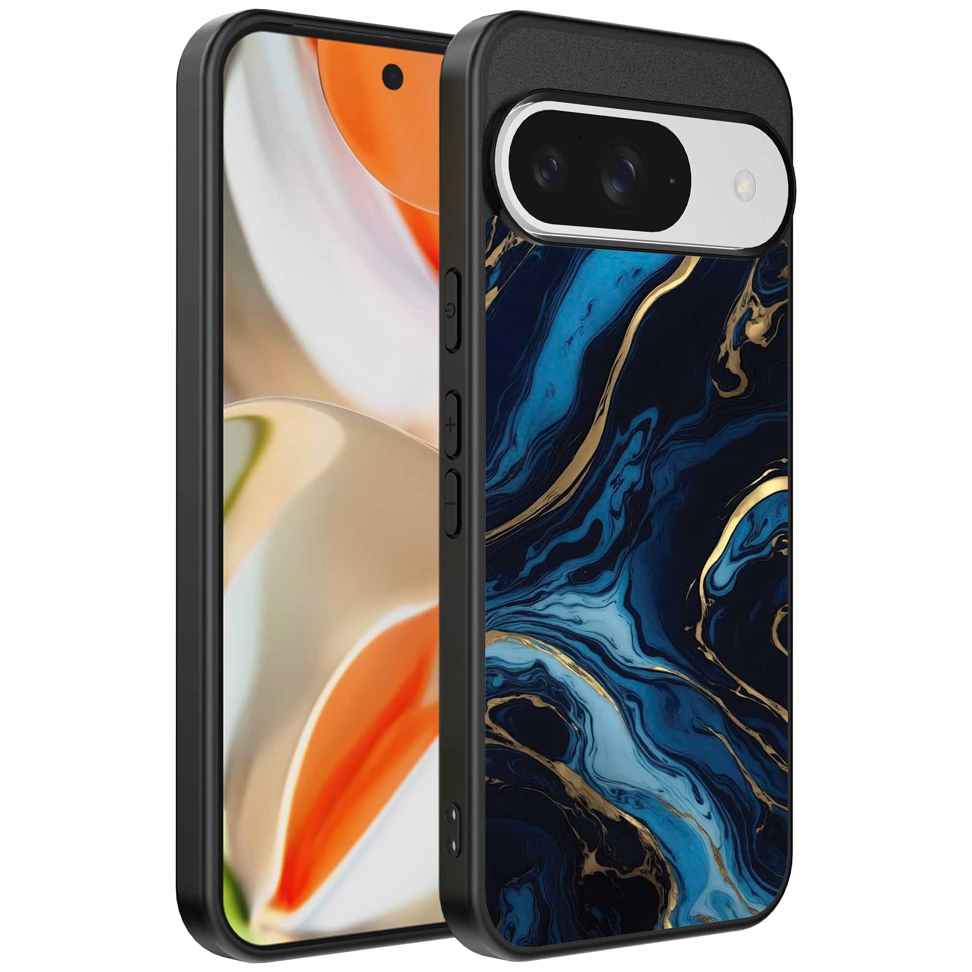 Geschikt voor
  Google Pixel 9 Pro XL Telefoonhoesje met marmer opdruk - TPU backcover case
  gold blue marble design - Goud Blauw - Smartphonica