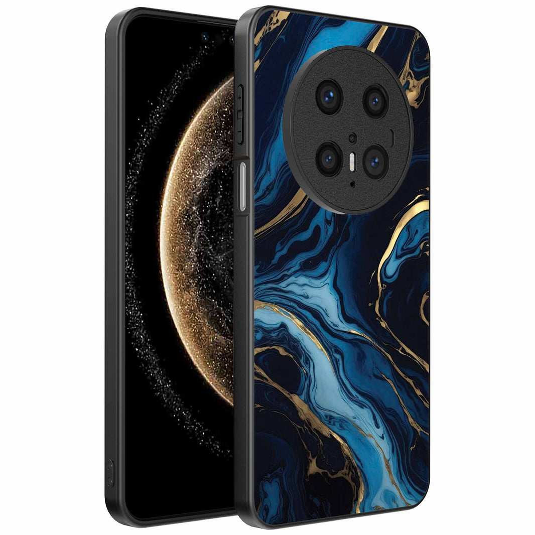 Geschikt voor
  Huawei Mate 70 Pro / 70 Pro Plus Telefoonhoesje met marmer opdruk - TPU
  backcover case gold blue marble design - Goud Blauw - Smartphonica