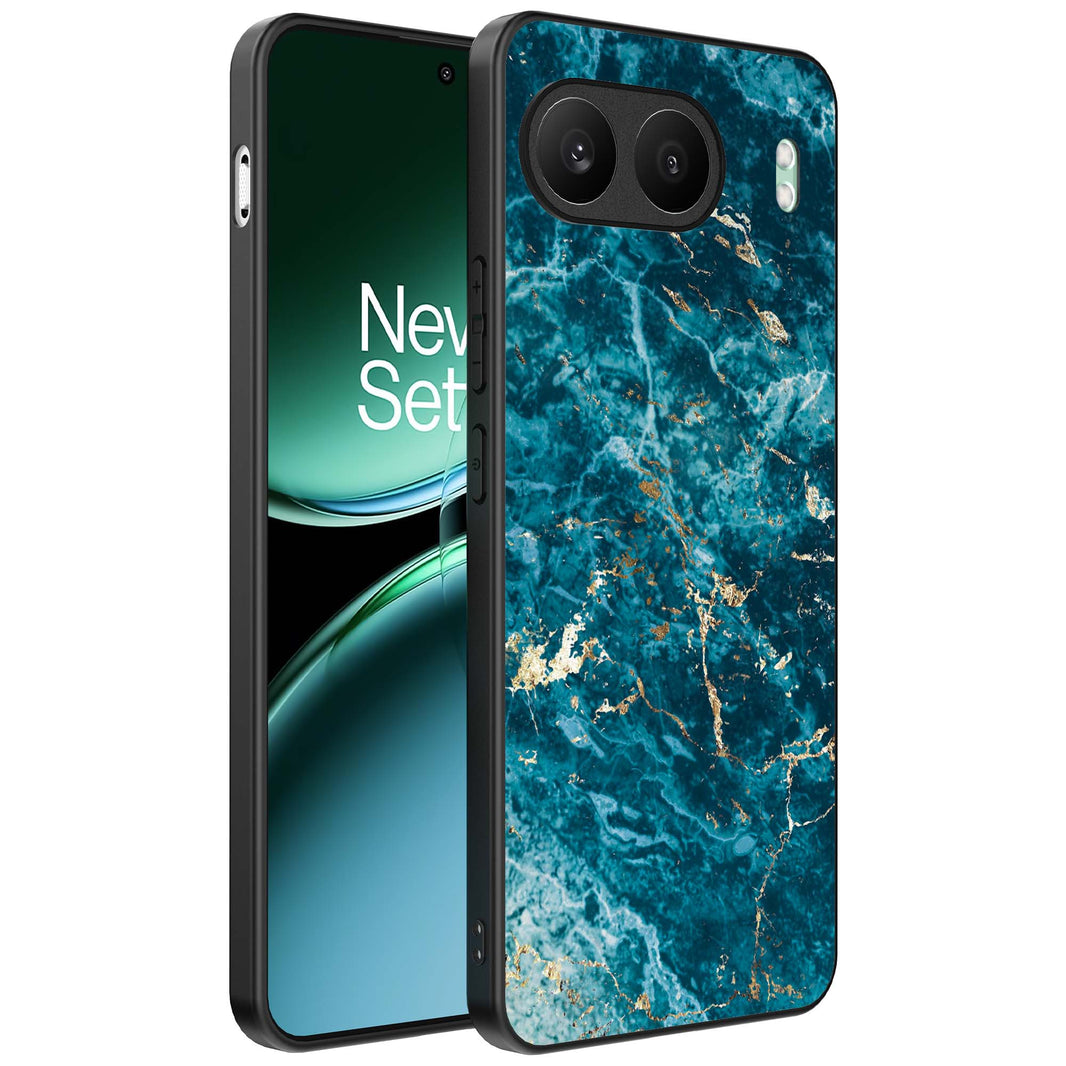 Telefoonhoesje
  Geschikt voor OnePlus Nord 4 met marmer opdruk - TPU backcover case blue
  marble design - Blauw