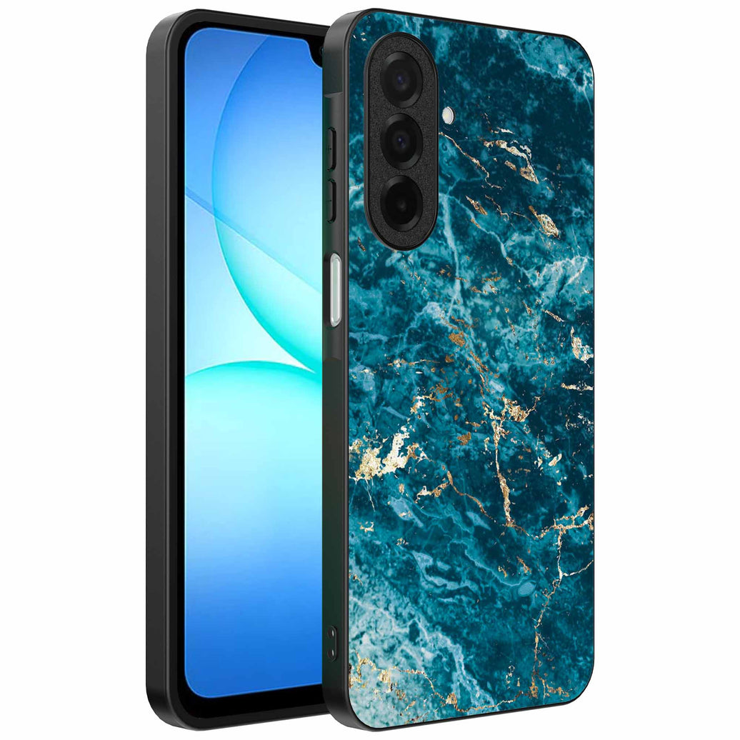 Geschikt voor
  Samsung Galaxy A17 Telefoonhoesje met marmer opdruk - TPU backcover case blue
  marble design - Blauw - Smartphonica