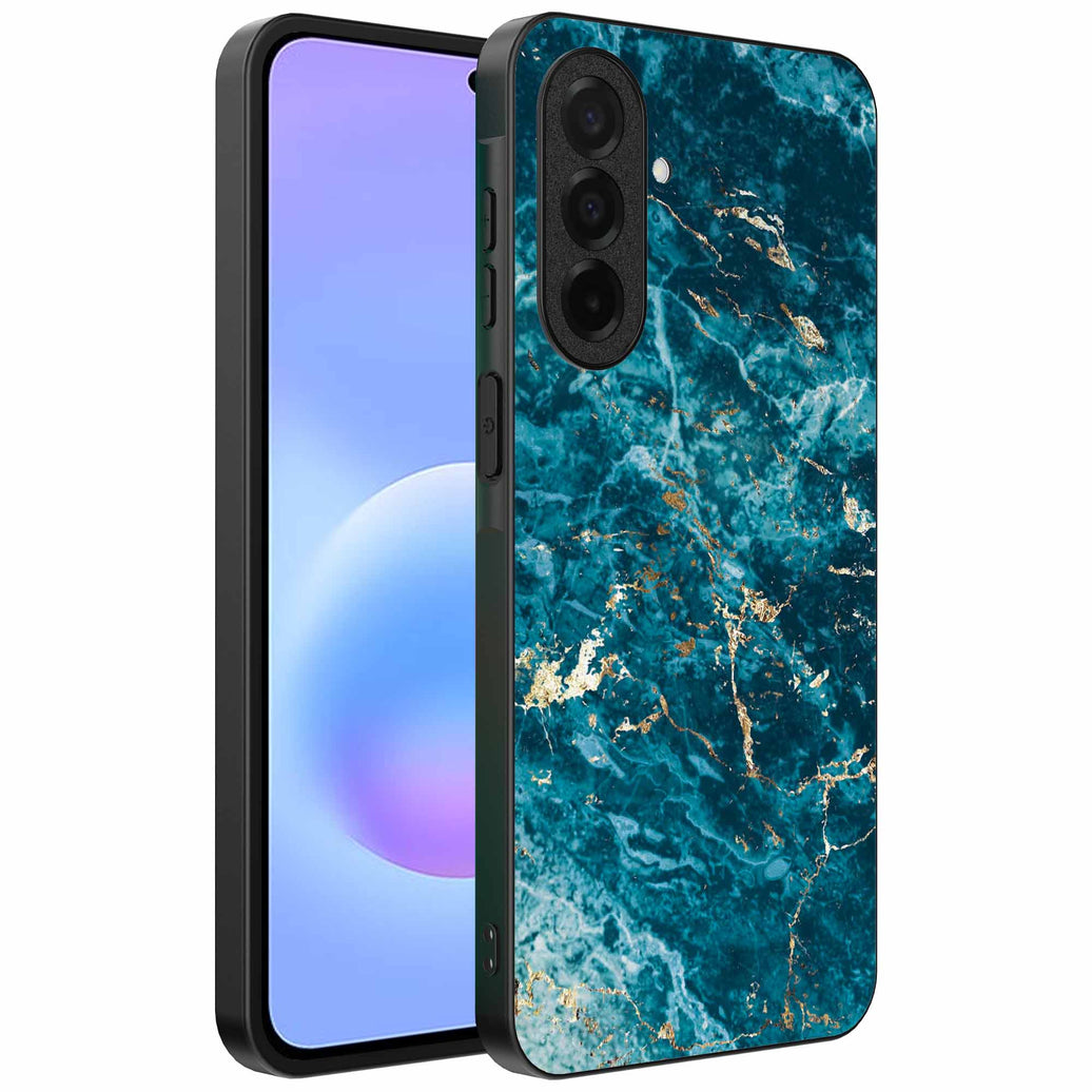 Geschikt voor
  Samsung Galaxy A57 Telefoonhoesje met marmer opdruk - TPU backcover case blue
  marble design - Blauw - Smartphonica