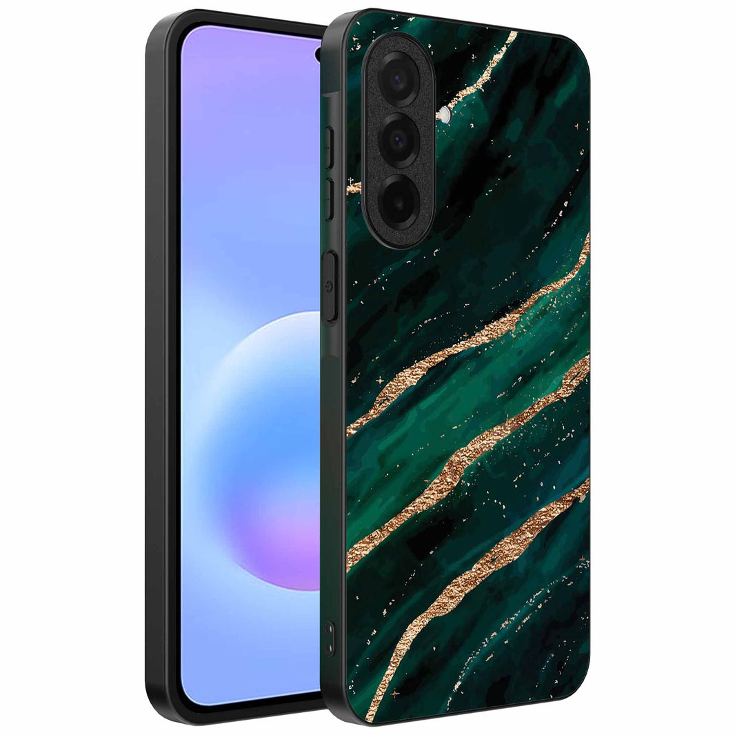Geschikt voor
  Samsung Galaxy A57 Telefoonhoesje met marmer opdruk - TPU backcover case
  marble design - Goud Groen - Smartphonica