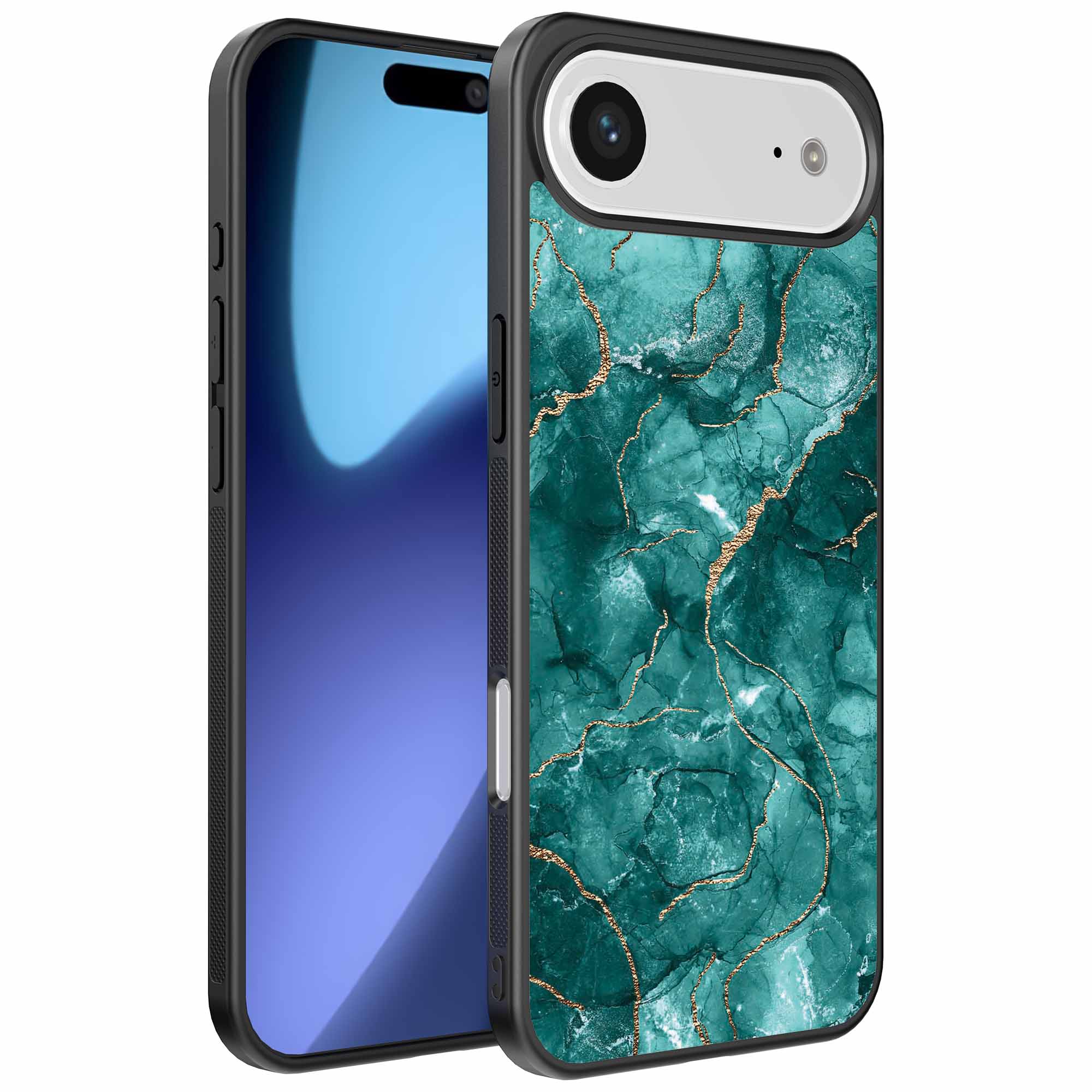 Geschikt voor
  iPhone Air Telefoonhoesje met marmer opdruk - TPU backcover case marble
  design - Goud Groen - Smartphonica