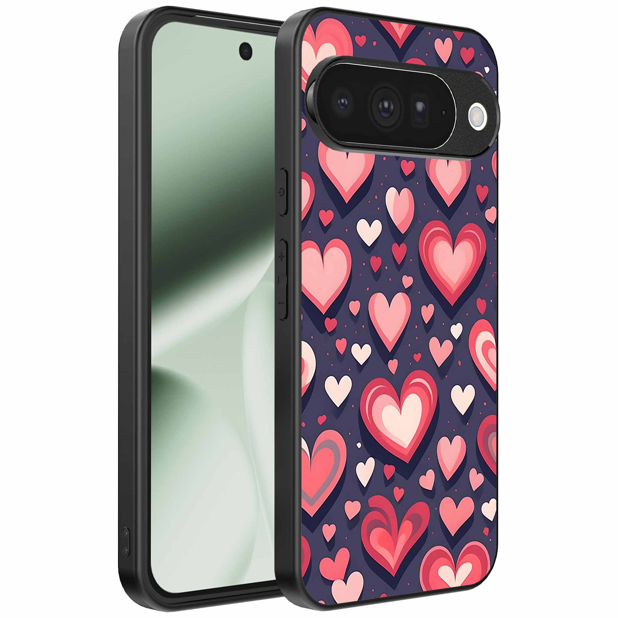 Geschikt voor
  Google Pixel 10 Telefoonhoesje met Hartjes Opdruk - TPU Backcover Case With
  Heart Design - Smartphonica