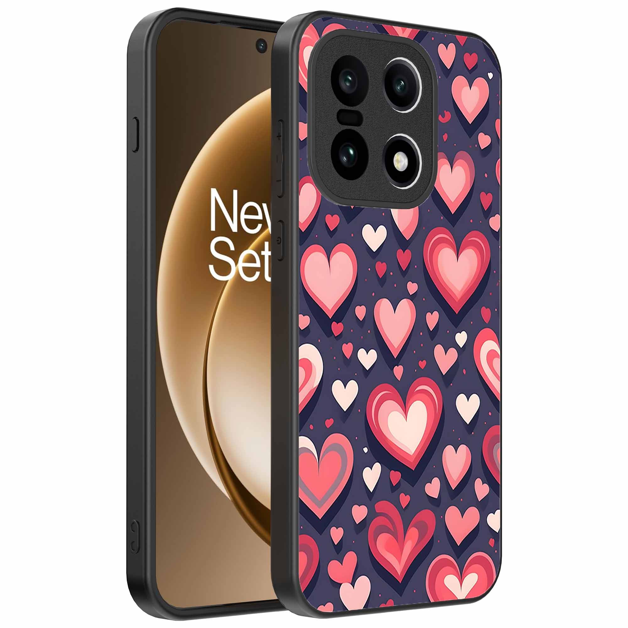 Geschikt voor
  OnePlus 15 Telefoonhoesje met Hartjes Opdruk - TPU Backcover Case With Heart
  Design - Smartphonica