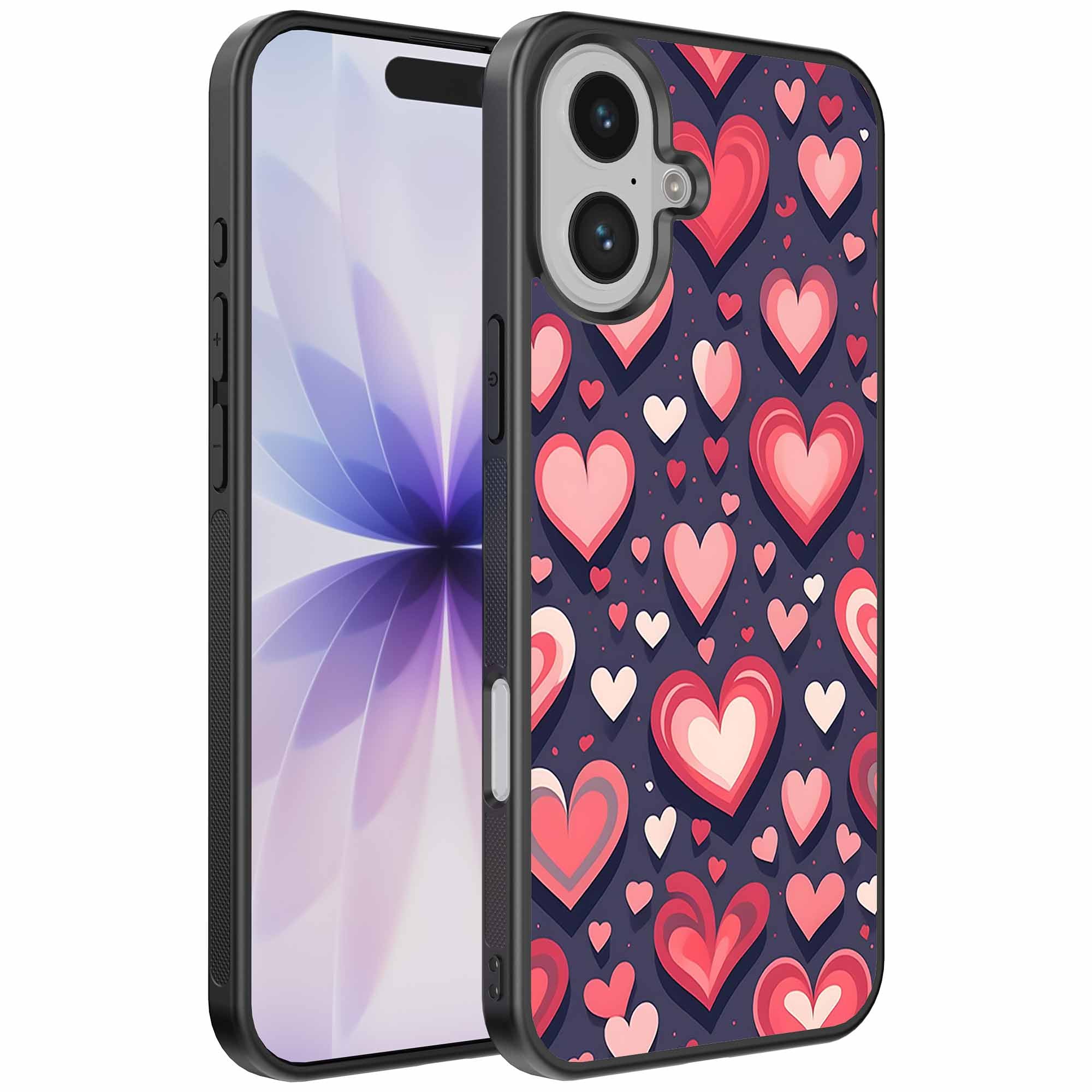 Geschikt voor
  iPhone 17 Telefoonhoesje met Hartjes Opdruk - TPU Backcover Case With Heart
  Design - Smartphonica
