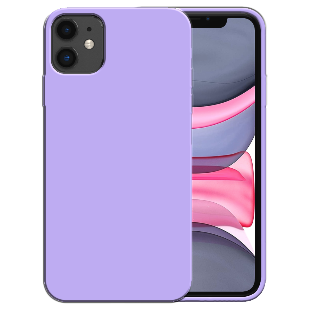 Siliconen hoesje voor iPhone 11 case met  zachte binnenkant - Paars