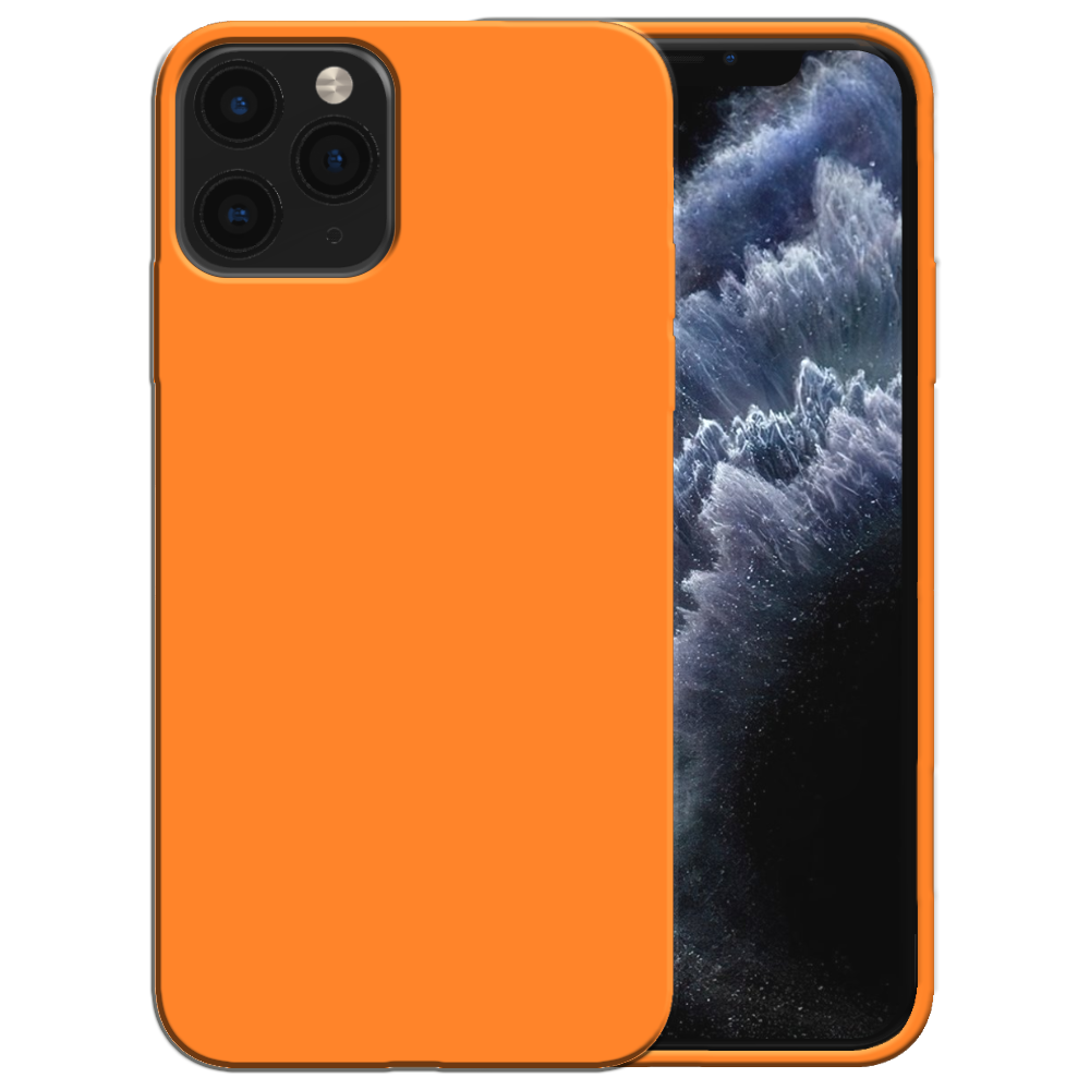 Siliconen hoesje voor iPhone 11 Pro case
  met zachte binnenkant - Oranje