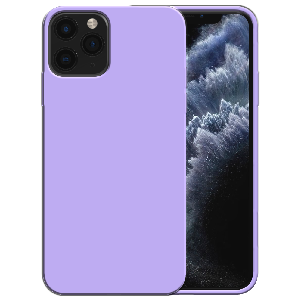 Siliconen hoesje voor iPhone 11 Pro case
  met zachte binnenkant - Paars