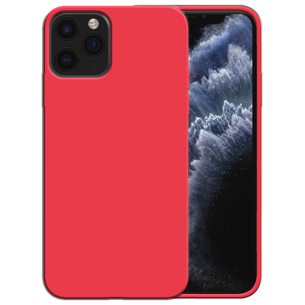 Siliconen hoesje voor iPhone 11 Pro case
  met zachte binnenkant - Rood