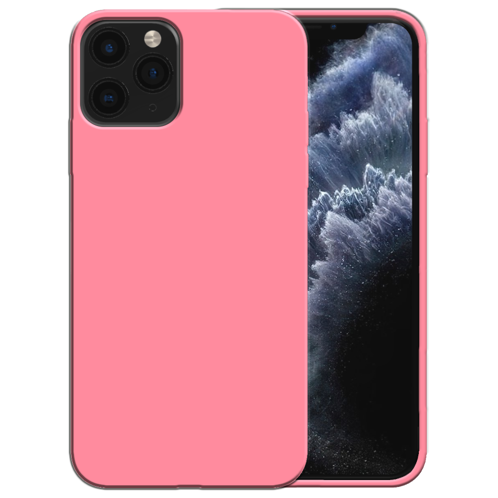 Siliconen hoesje voor iPhone 11 Pro case
  met zachte binnenkant - Roze