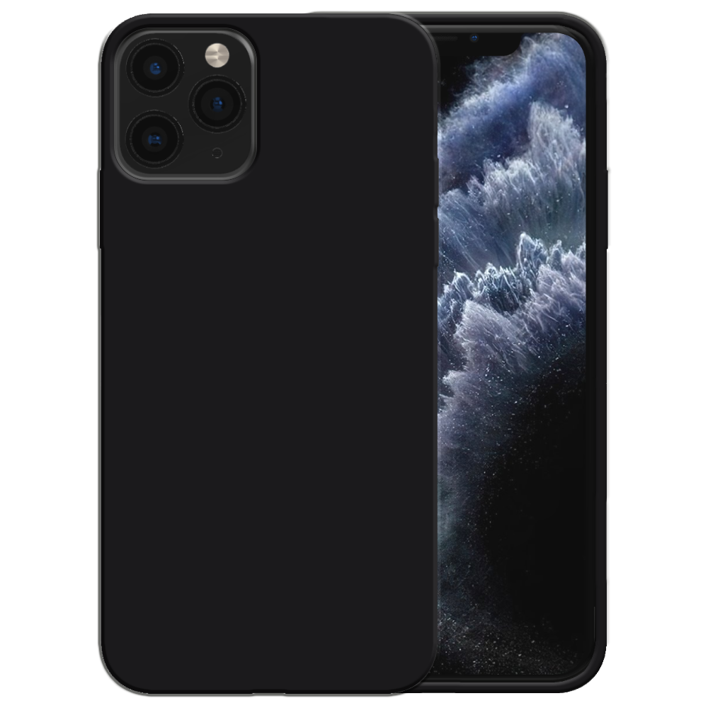 Siliconen hoesje voor iPhone 11 Pro case
  met zachte binnenkant - Zwart