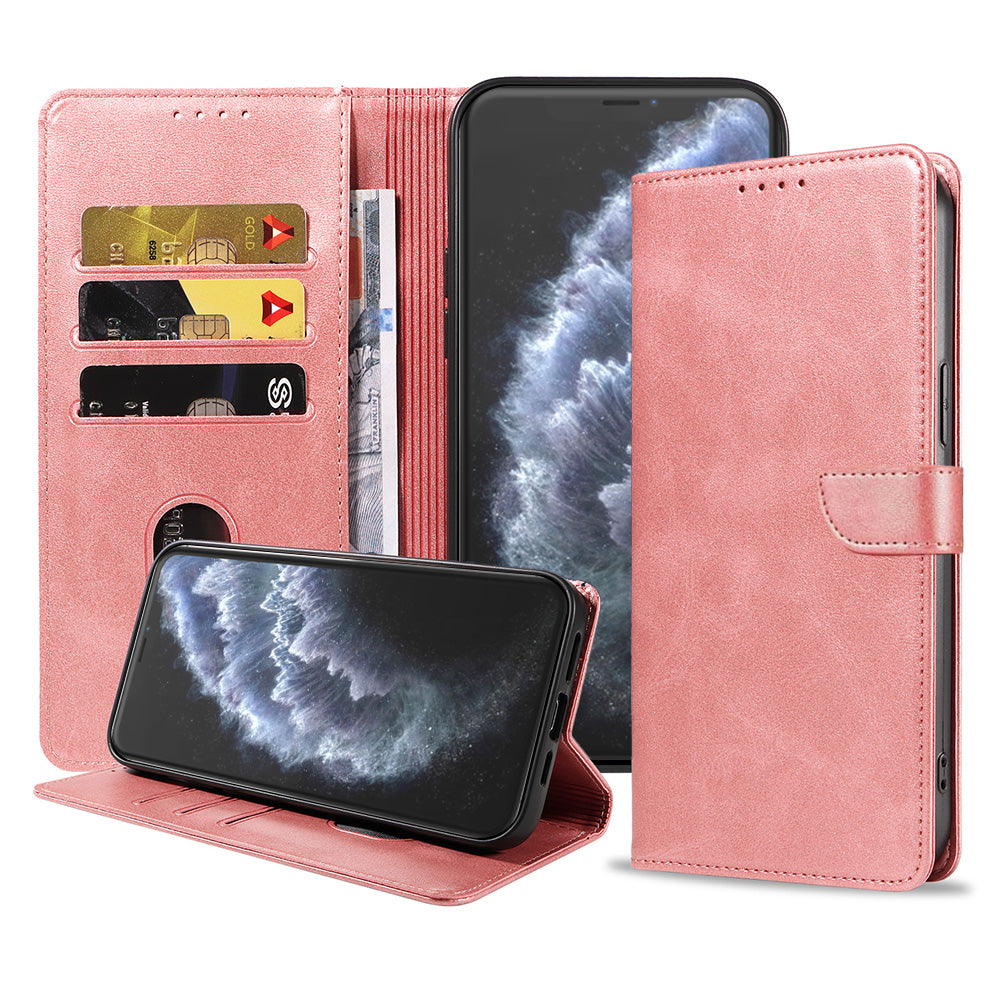 Geschikt voor iPhone 11 Pro Max
  Telefoonhoesje Kunstleer met Magnetisch lipje en Pasjeshouder Book Case met
  Klepje - Roze - Smartphonica