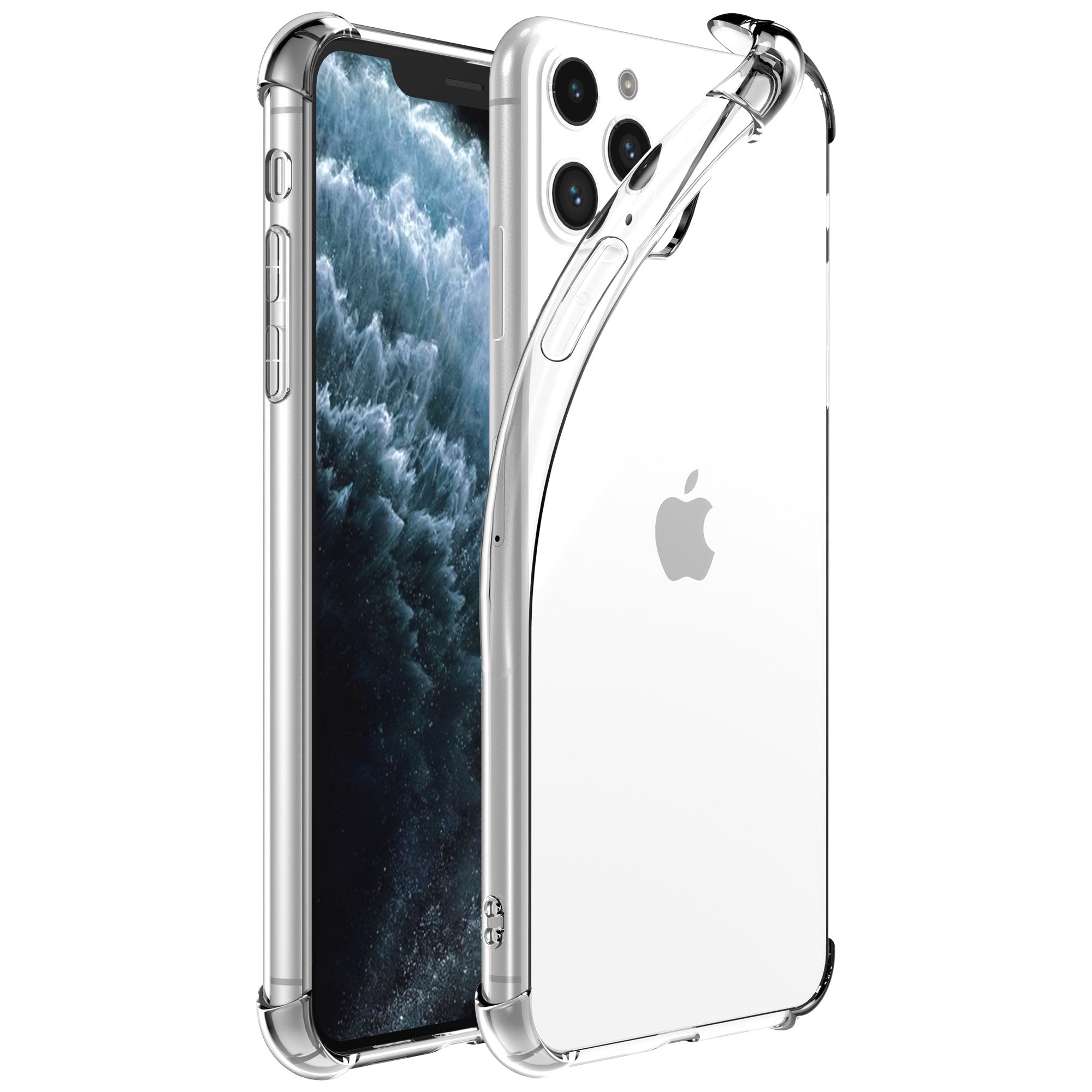 Telefoonhoesje Geschikt voor iPhone 11 Pro Max transparant hoesje flexibel met stootrand