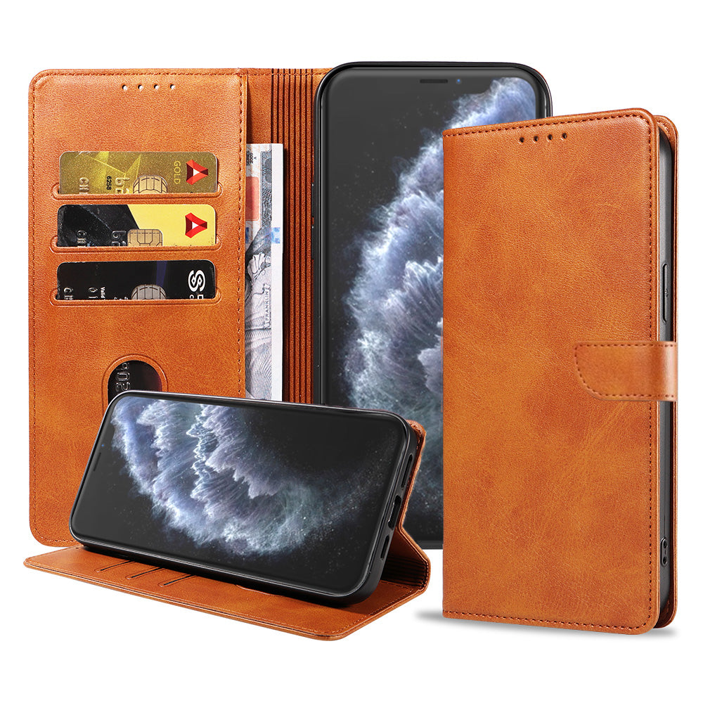Geschikt voor iPhone 11 Pro
  Telefoonhoesje Kunstleer met Magnetisch lipje en Pasjeshouder Book Case met
  Klepje - Bruin - Smartphonica