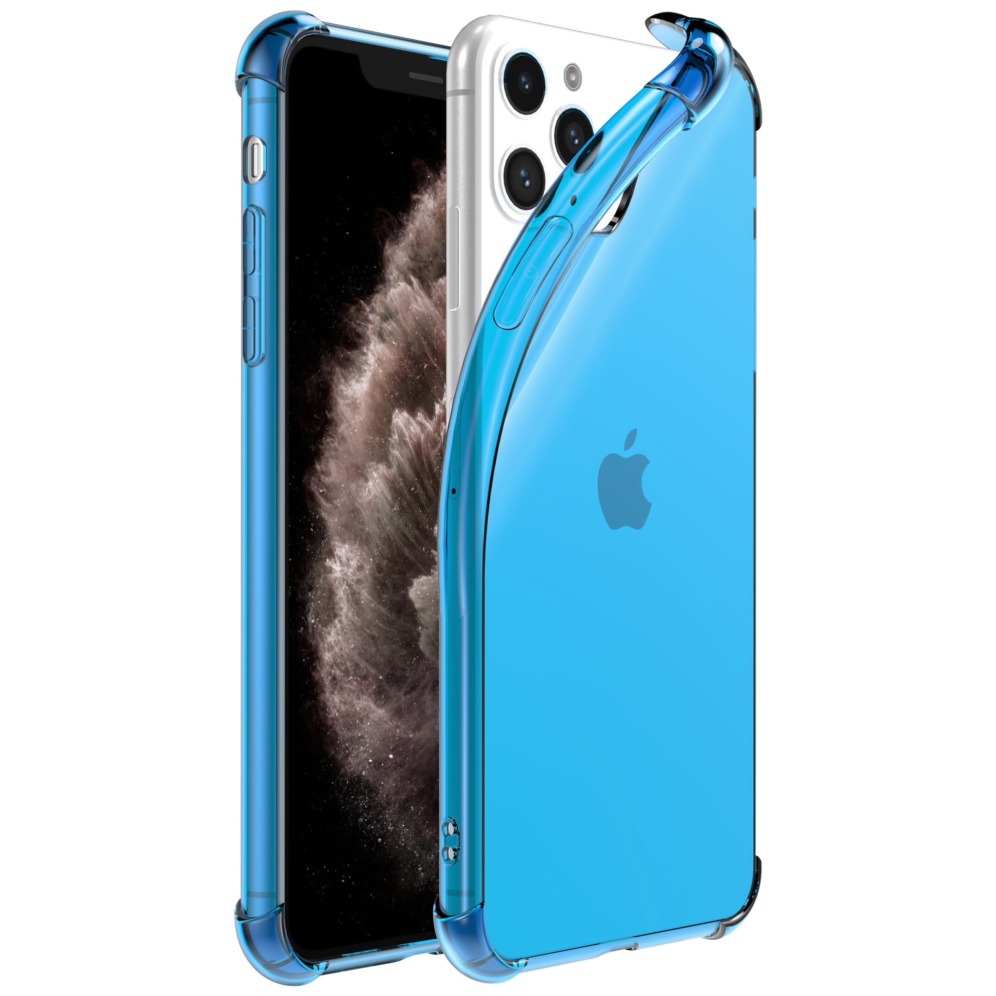 iPhone 11 Pro transparant siliconen hoesje - Blauw