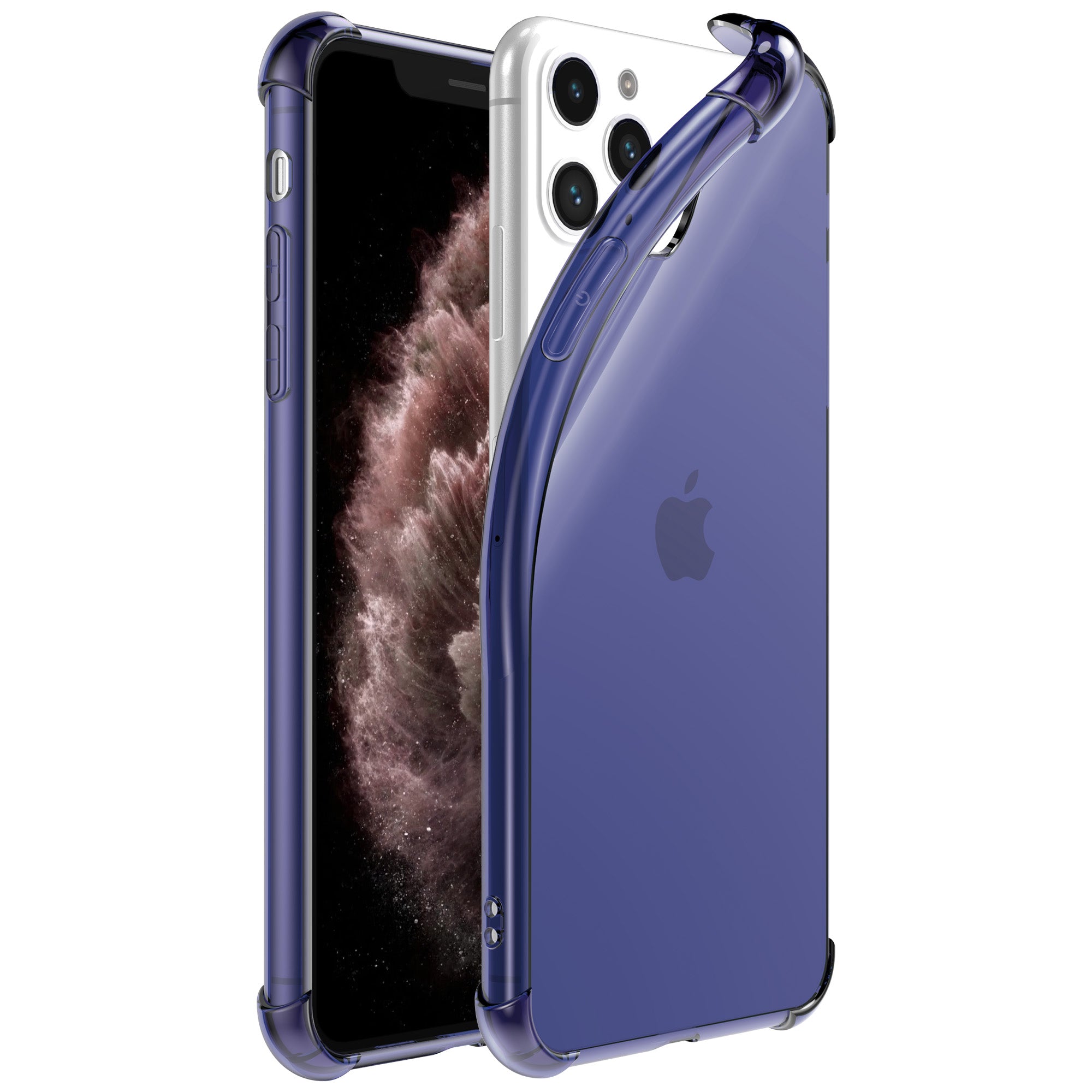 iPhone 11 Pro transparant siliconen hoesje - Donkerblauw