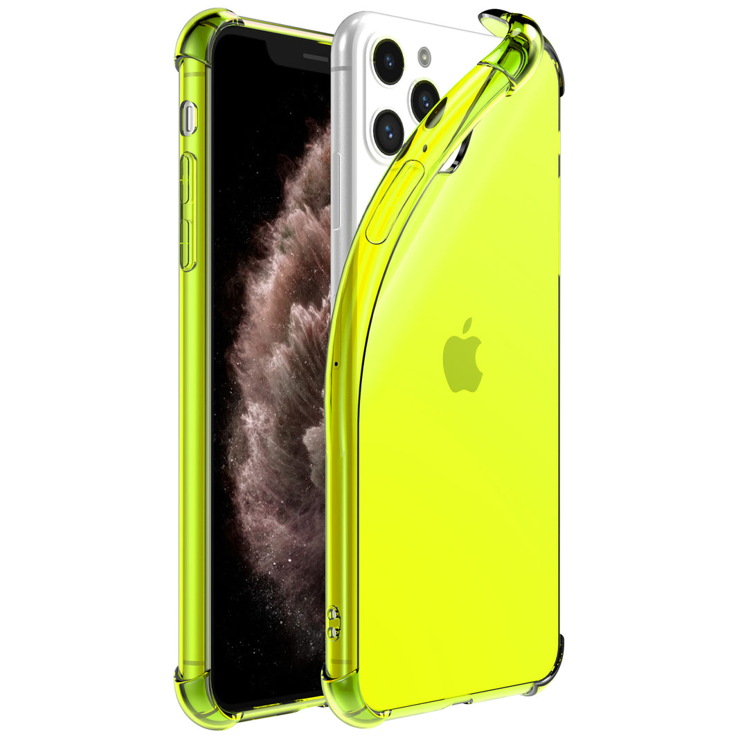 iPhone 11 Pro transparant siliconen hoesje - Neon Geel