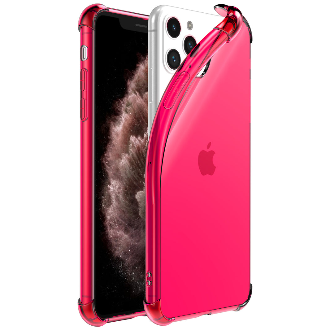 iPhone 11 Pro transparant siliconen hoesje - Neon Roze