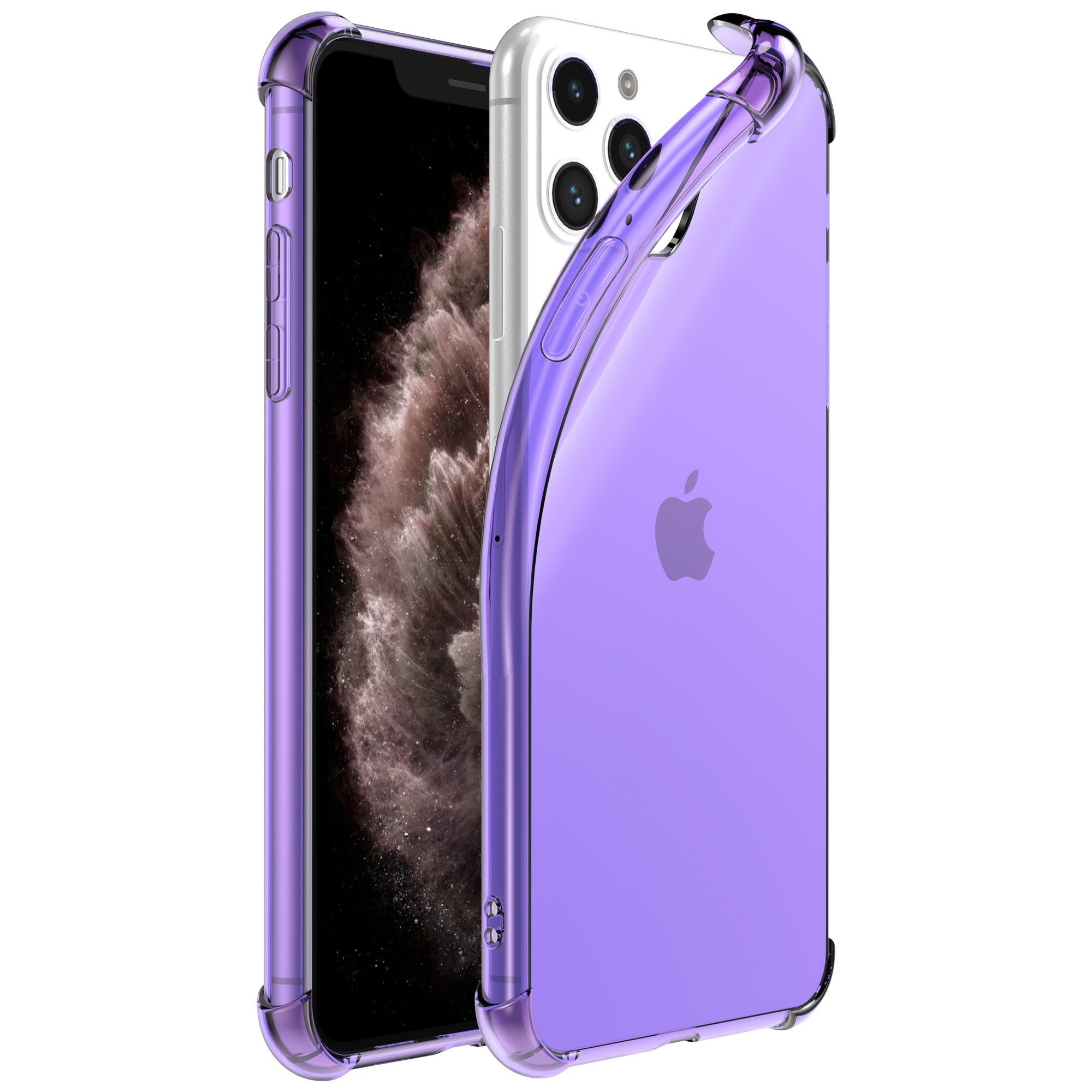 iPhone 11 Pro transparant siliconen hoesje - Paars
