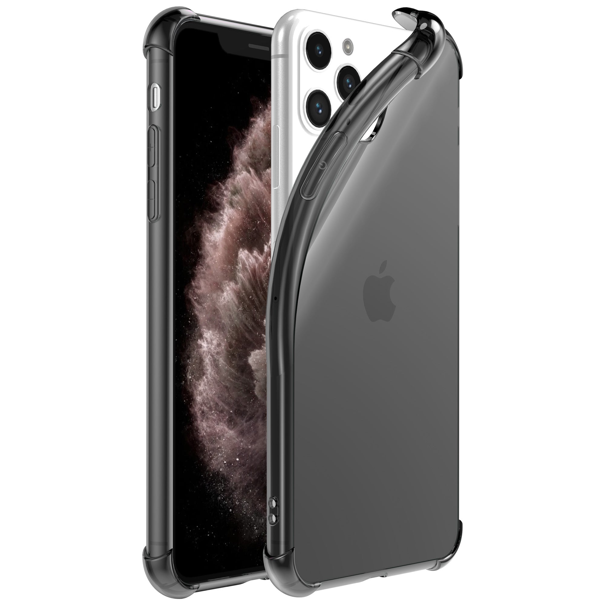 iPhone 11 Pro transparant siliconen hoesje - Zwart