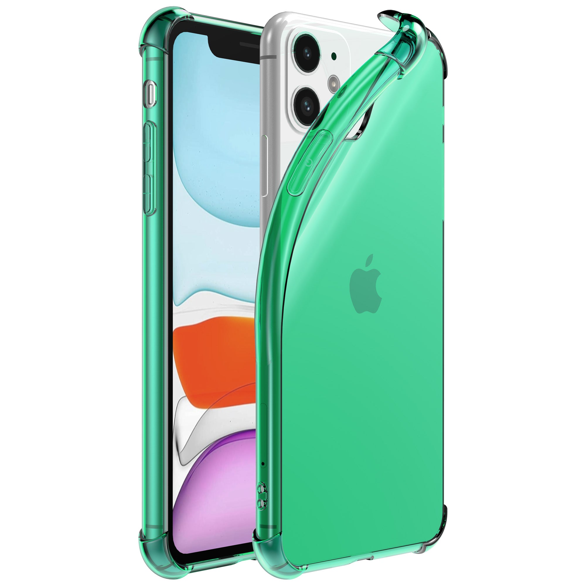 iPhone 11 transparant siliconen hoesje - Groen