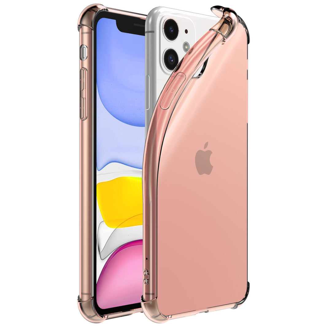 iPhone 11 transparant siliconen hoesje - Lichtroze
