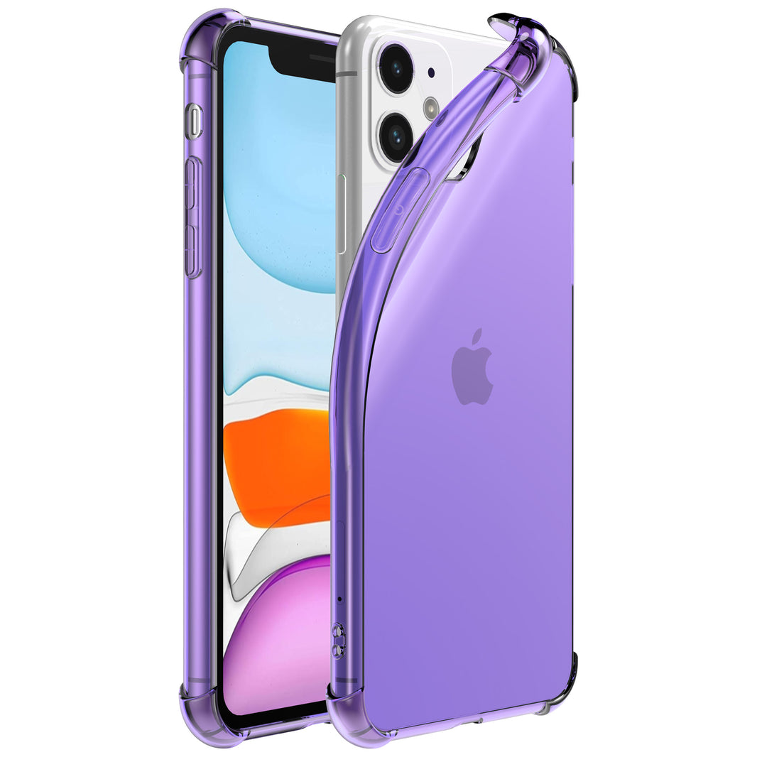 iPhone 11 transparant siliconen hoesje - Paars