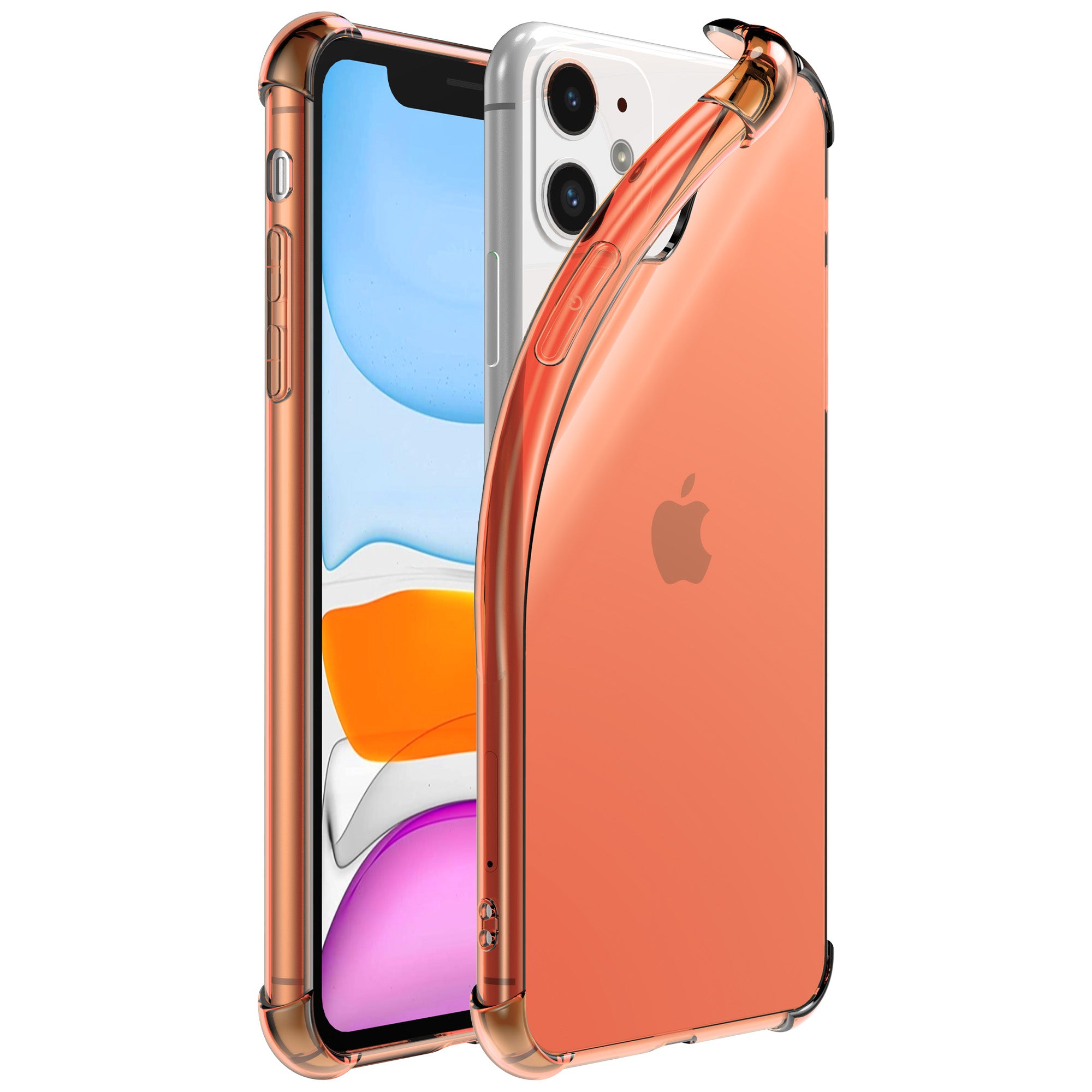 iPhone 11 transparant siliconen hoesje - Rood