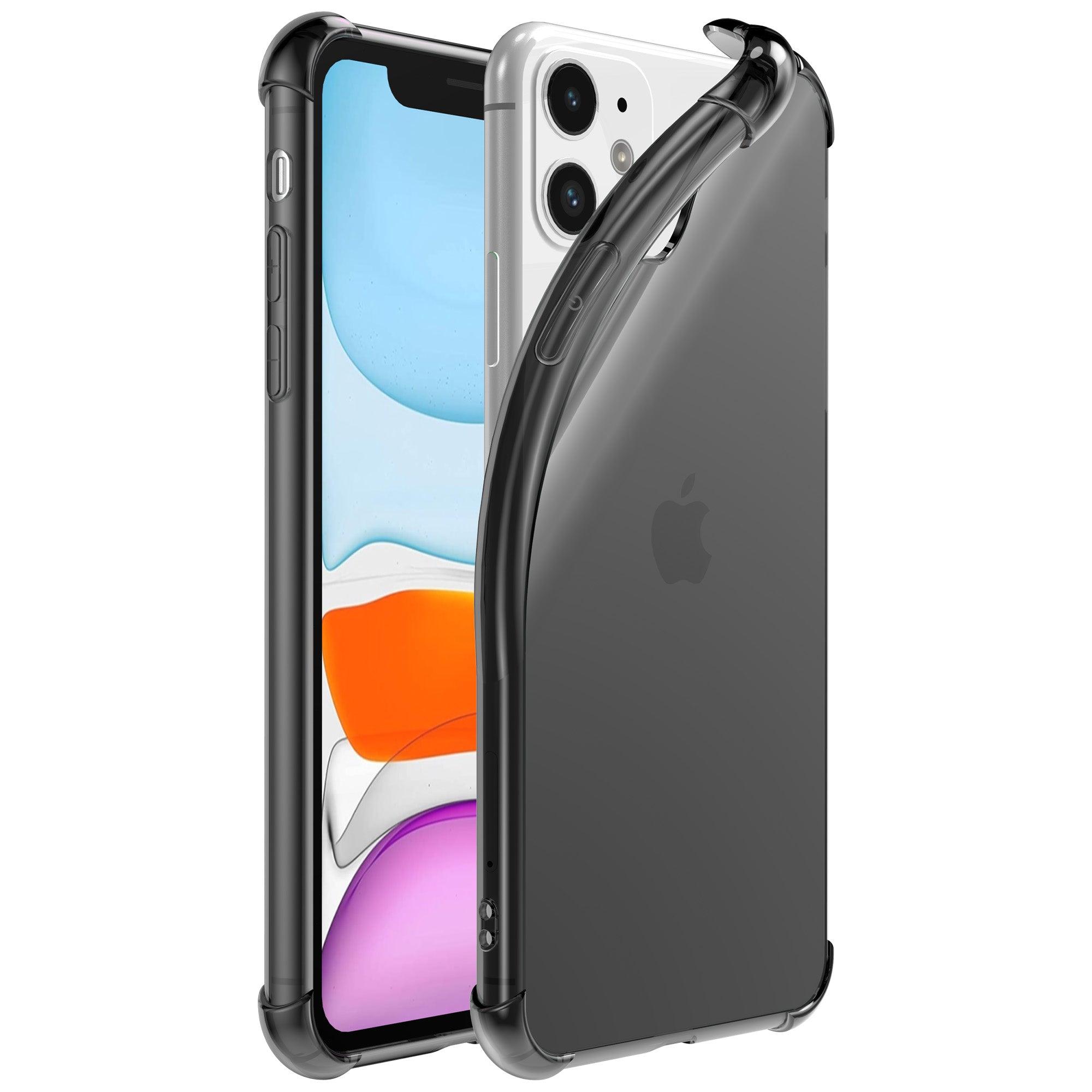 iPhone 11 transparant siliconen hoesje - Zwart