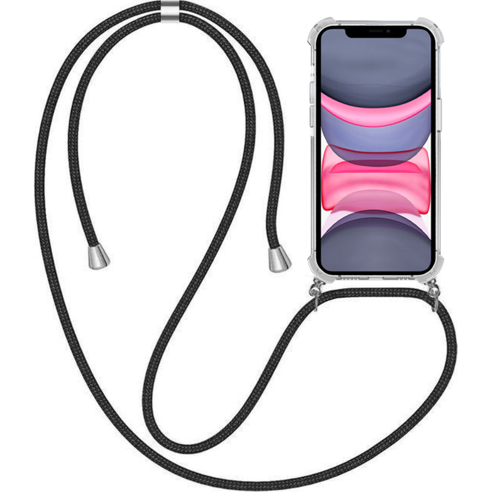 Telefoonhoesje Geschikt voor iPhone 11
  met Koord en Stootrand - TPU Backcover Shockproof met Lanyard - Smartphonica