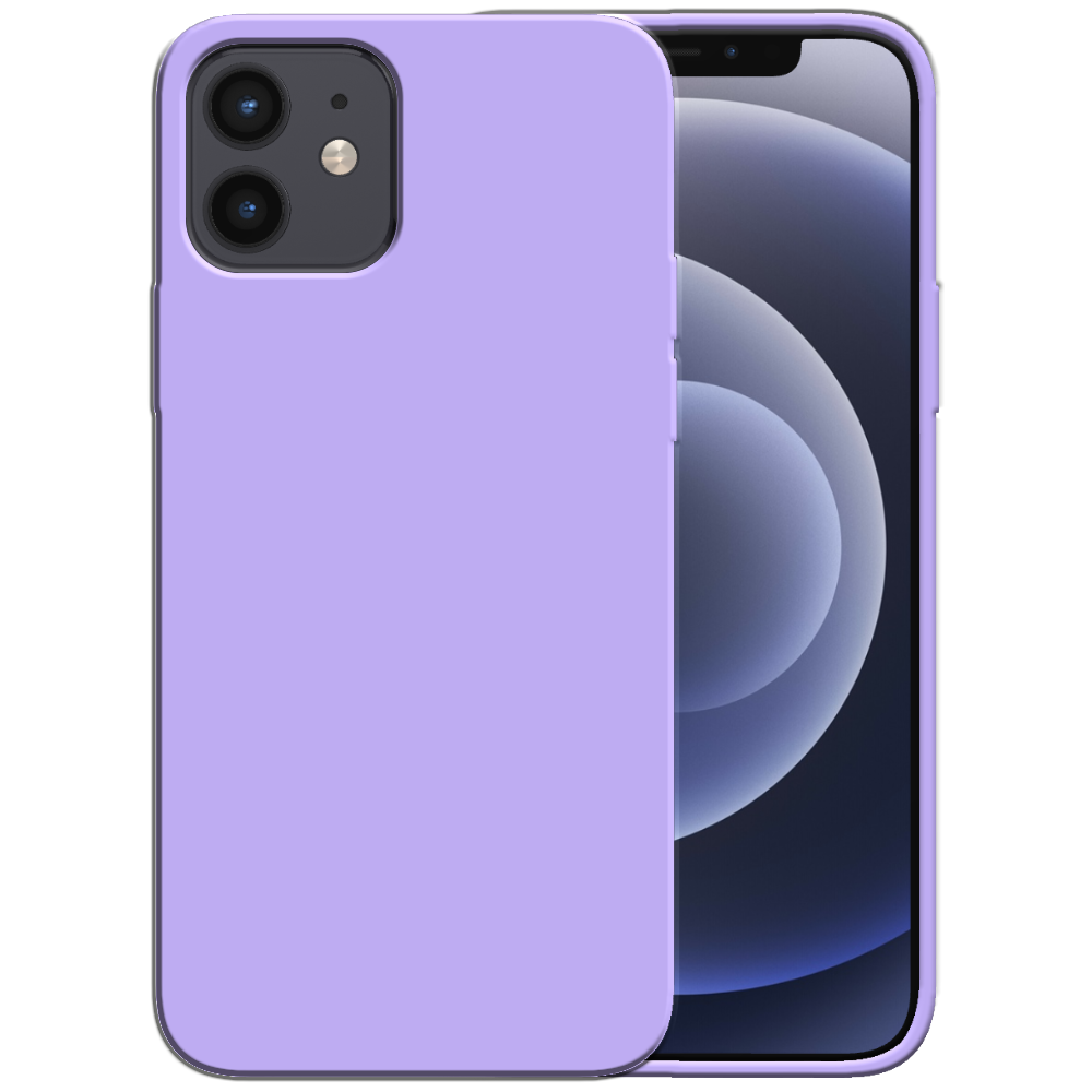 Siliconen hoesje voor iPhone 12/12 Pro
  case met zachte binnenkant - Paars