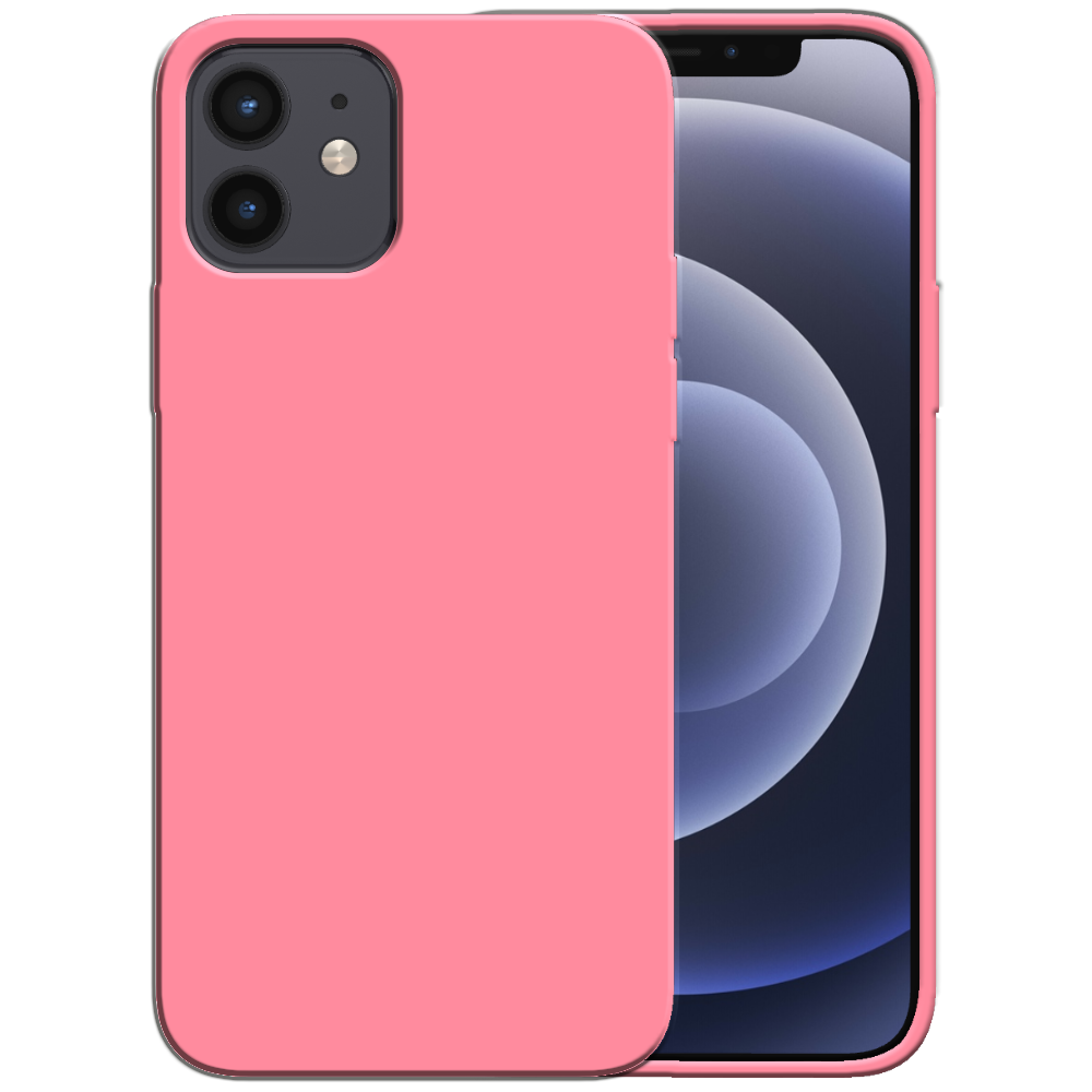 Siliconen hoesje voor iPhone 12/12 Pro  case met zachte binnenkant - Roze