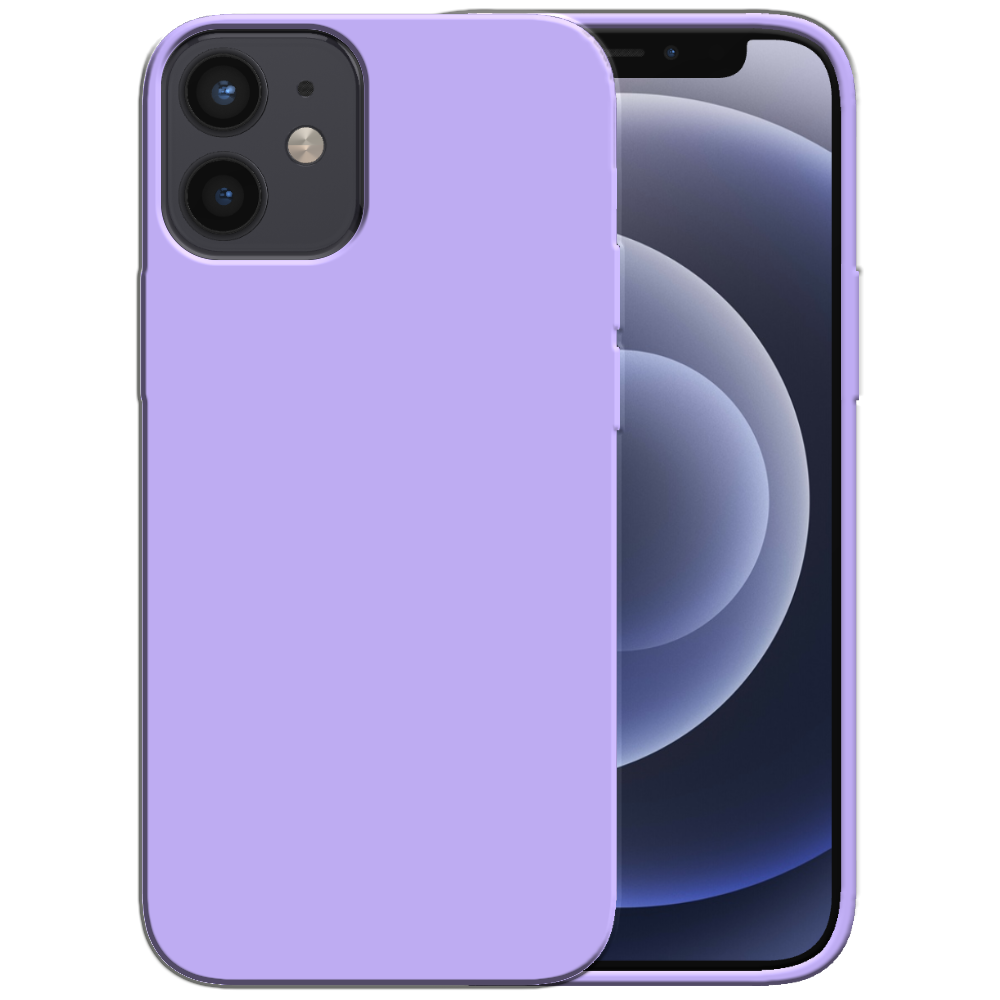 Siliconen hoesje voor iPhone 12 Mini case
  met zachte binnenkant - Paars