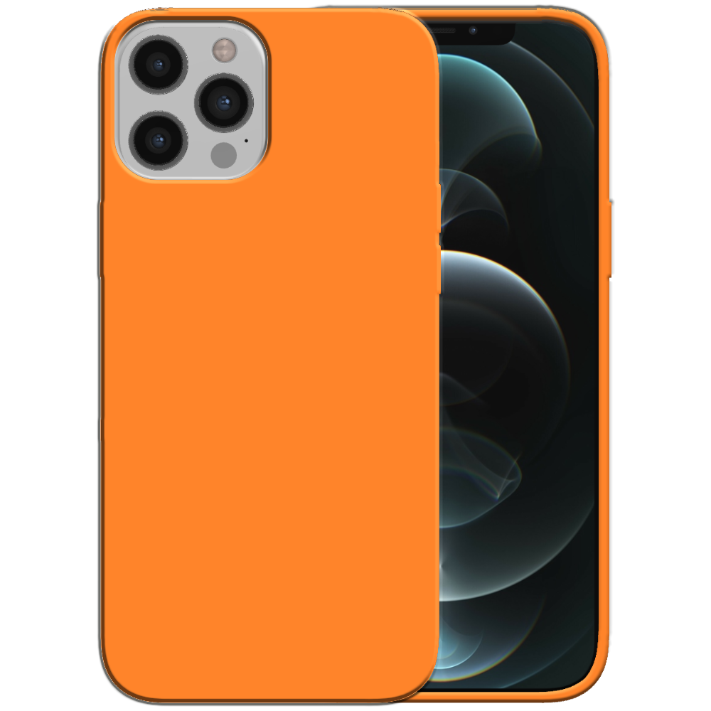 Siliconen hoesje voor iPhone 12 Pro Max
  case met zachte binnenkant - Oranje